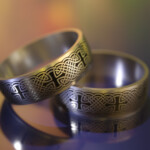 Кольцо из титана с кельтским орнаментом "Таранис"