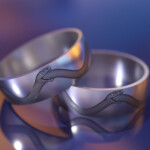 Титановое кольцо с символом "Уроборос"
